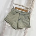 Retro High-Waisted Denim Shorts